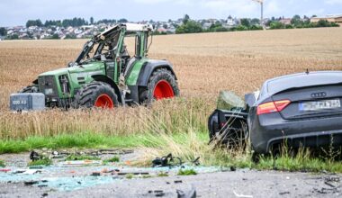 Zwei Kinder (4) bei Traktor-Unfall schwer verletzt: Audi kracht in Gerstetten in 9,5-Tonner | Regional