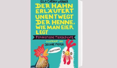 Das Cover zum Buch “Der Hahn erläutert unentwegt der Henne, wie man Eier legt – Feministische Tiergedichte”