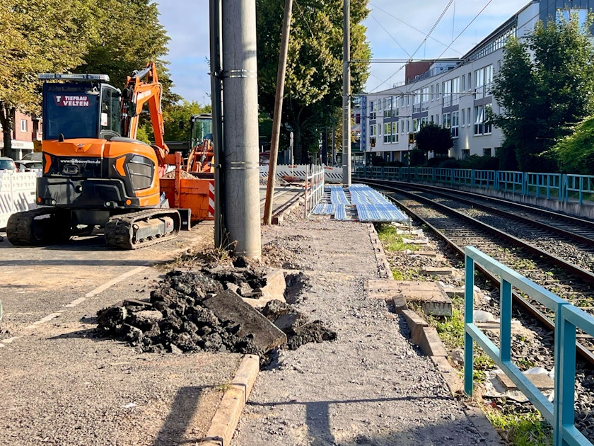 Köln-Porz: KVB beginnt Bau von Ersatzbahnsteig nach Absackung
