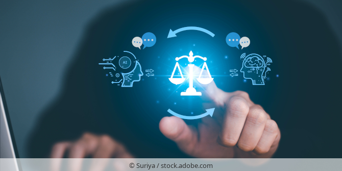 Symbol for AI Regulation. / Symbol für KI-Gesetzgebung.