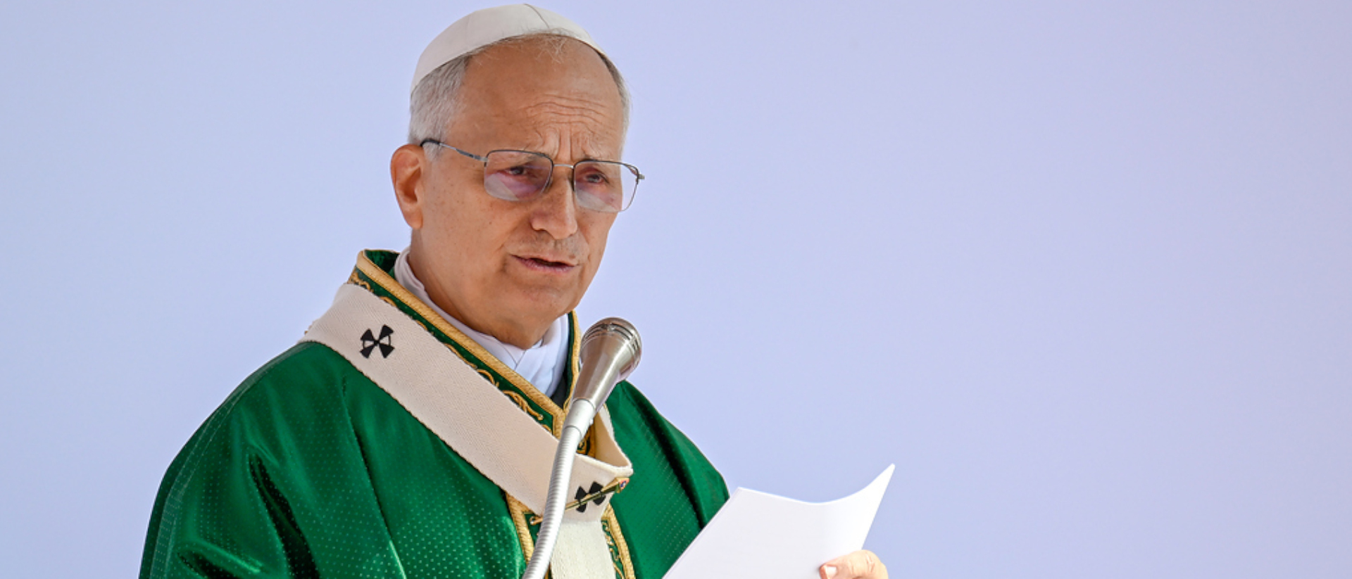 Papst Leo XIV. beim Abschlussgottesdienst im Rahmen des Jugendjubiläums am 3. August 2025 auf dem Gelände von Tor Vergata in Rom (Italien).