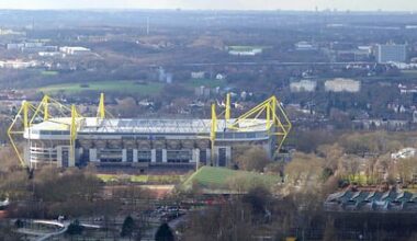 Luftaufnahme Westfalenstadion.
