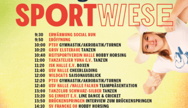 Sportwiese auf der Peißnitz zum Laternenfest – Du bist Halle
