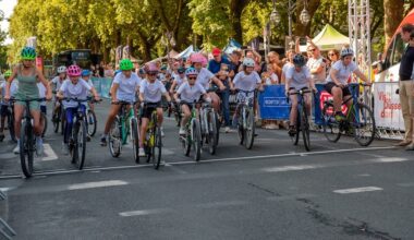 Finale des Petit départ 2025 am 10.8.2025 während des Radrennens Rund um die Kö. Die Preisverleihung übernahm Oberbürgermeister Dr. Stefan Keller. © Landeshauptstadt Düsseldorf / Uwe Schaffmeister