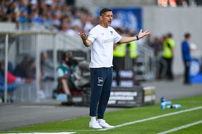 Längst nicht mehr Aufstiegsfavorit Nummer eins: Hertha-Trainer Stefan Leitl, hier beim 0:0 in Darmstadt.