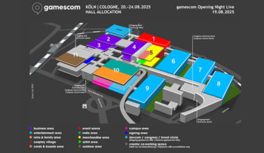 Der Hallenplan der Gamescom 2025 (Stand: Juli 2025 / Abbildung: Koelnmesse)