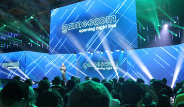 Routiniert moderiert: Geoff Keighley bei der Gamescom: Opening Night Live 2022 (Foto: GamesWirtschaft)