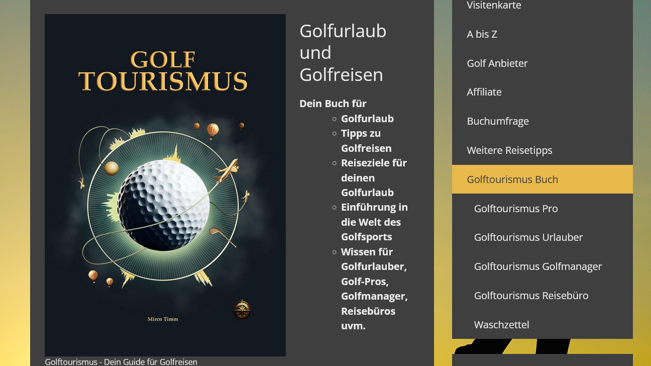Guide gibt Auskunft zu Golf-Tourismus