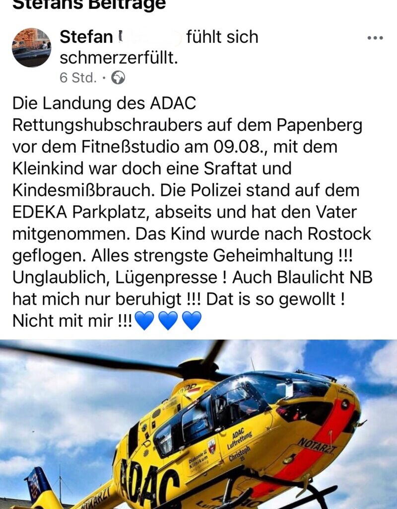 Warener verbreitet via Facebook Missbrauchs-Gerücht » Wir sind MüritzerWir sind Müritzer