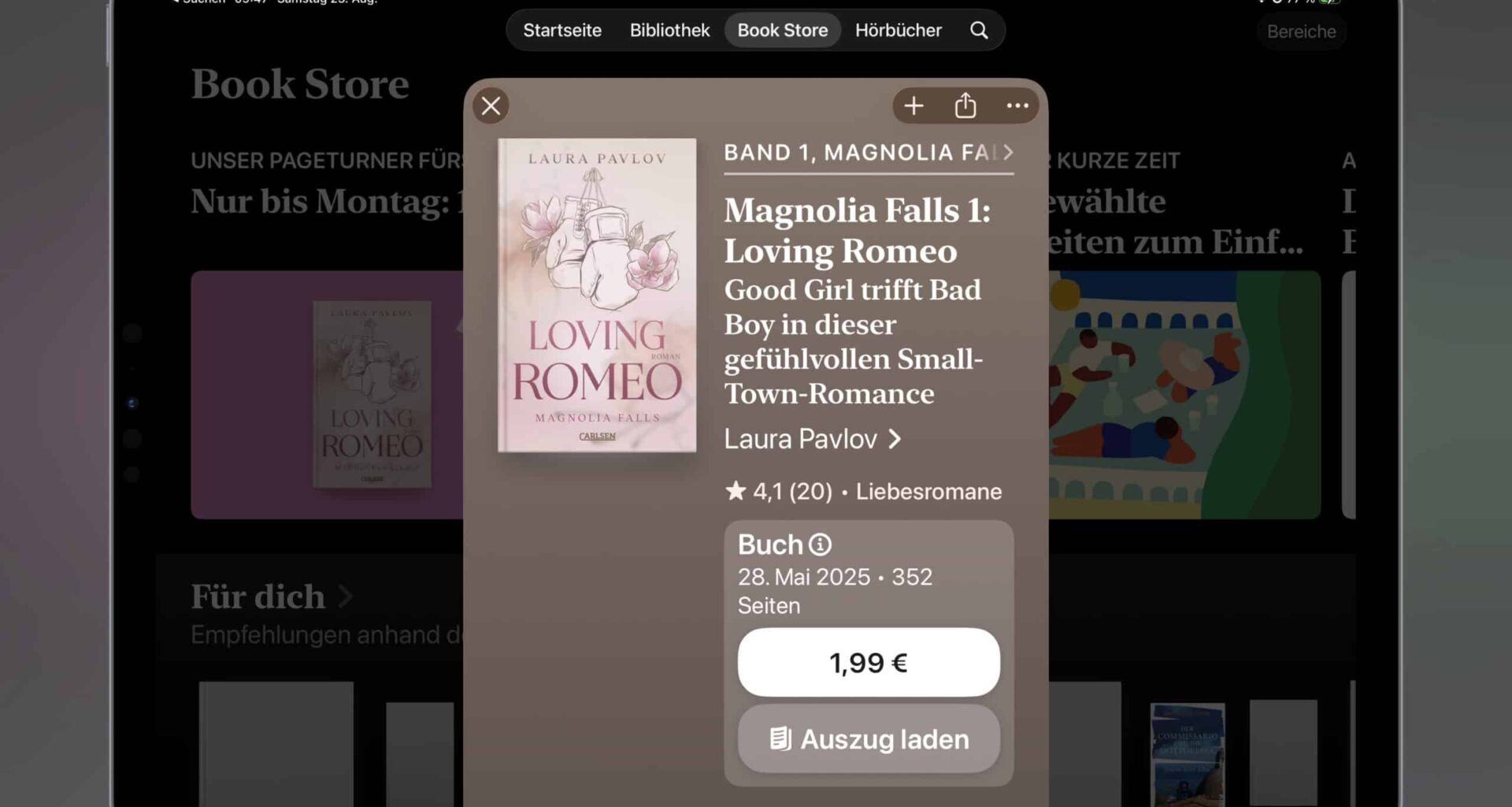 Das E-Book der Woche: Dieses Mal "Magnolie Falls 1: Living Romeo" für 1,99 Euro kaufen