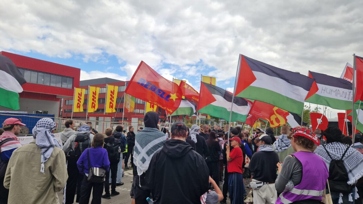 großer Protestmarsch gegen Waffenlieferungen an Israel