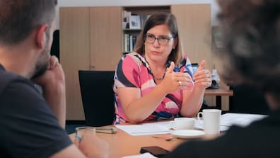 Skadi Jennicke lud zum Interview in ihr Büro im Neuen Rathaus.