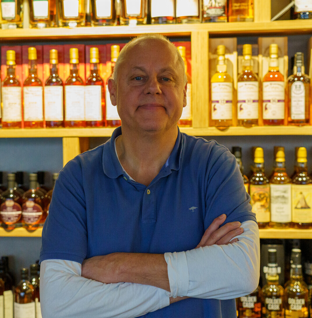 Kolumnist Frank Jerger, Inhaber des Fachgeschäfts „Whisky For Life“ in Frankfurt