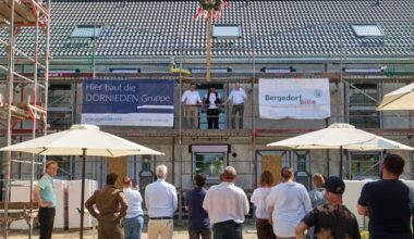 Richtfest: Reihenhäuser für Familien in Geesthacht