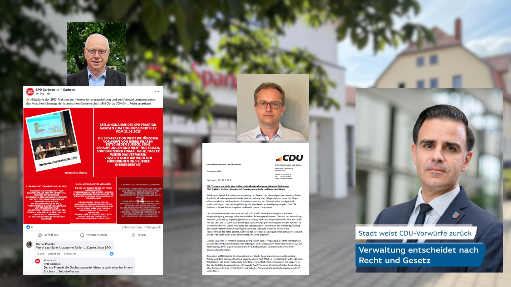 Zoff um Moschee im Sparkassengebäude - CDU SPD und Bürgermeister liefern sich offenen Schlagabtausch