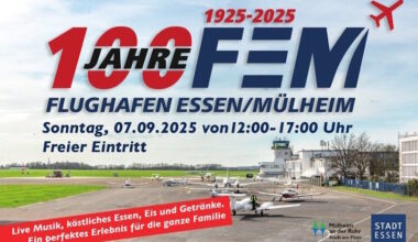 Großes Familienfest: 100 Jahre Flughafen Essen/Mülheim