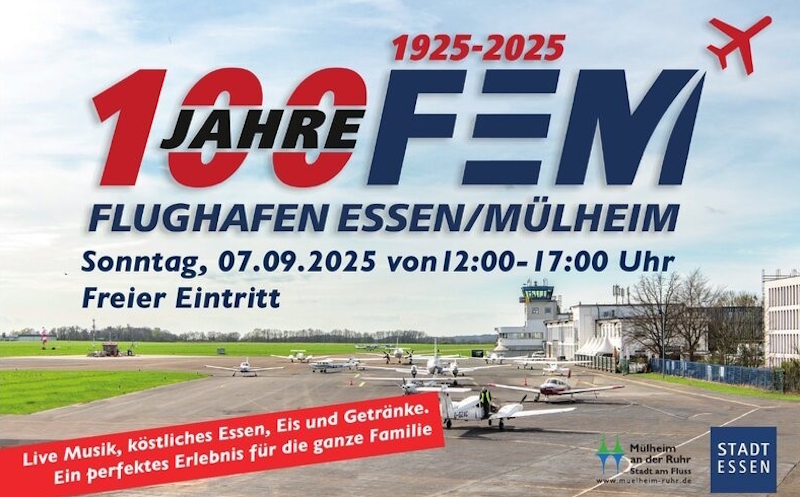 Großes Familienfest: 100 Jahre Flughafen Essen/Mülheim