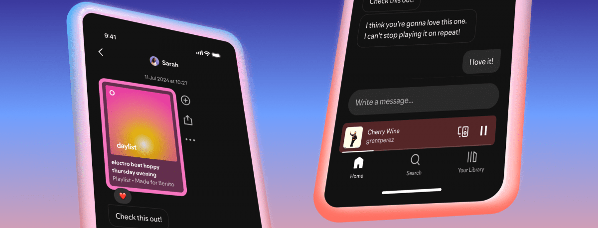 Spotify erweitert App um Direktnachrichten-Funktion