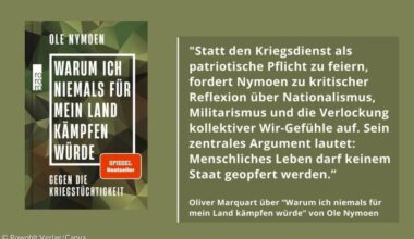Das Cover von Ole Nymoens "Warum ich niemals für mein Land kämpfen würde"