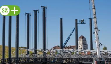 So läuft der Aufbau für die Konzerte in der Rinne