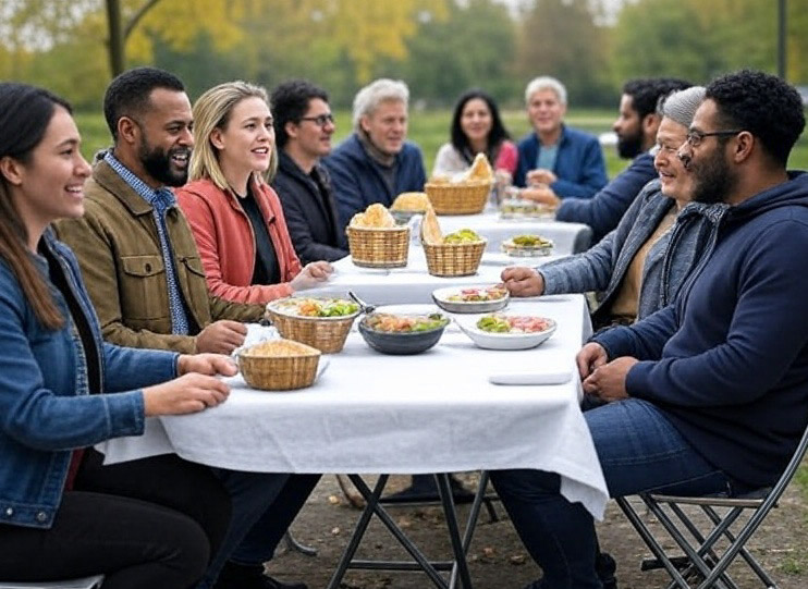 Lechhausen feiert Frieden mit eigener Tafel