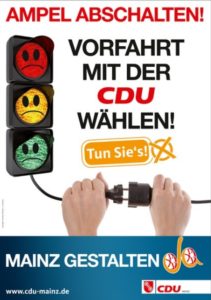 Wahlplakat der Mainzer CDU. - Foto: gik