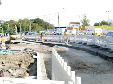 Die Arbeiten an der Kreuzung der Stauffenbergallee mit dem Hammerweg gehen dem Ende entgegen. Diese Aufnahme entstand am 8. August.