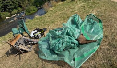Illegales Obdachlosenlagers auf der Niddainsel am Höchster Wehr geräumt