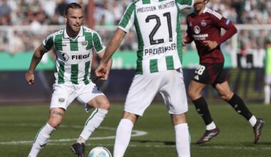 Preußen Kapitän Jorrit Hendrix und Rico Preißinger ziehen in dieser Saison in der Mittelfeldraute unter Trainer Alexander Ende die Fäden. Foto: SCP