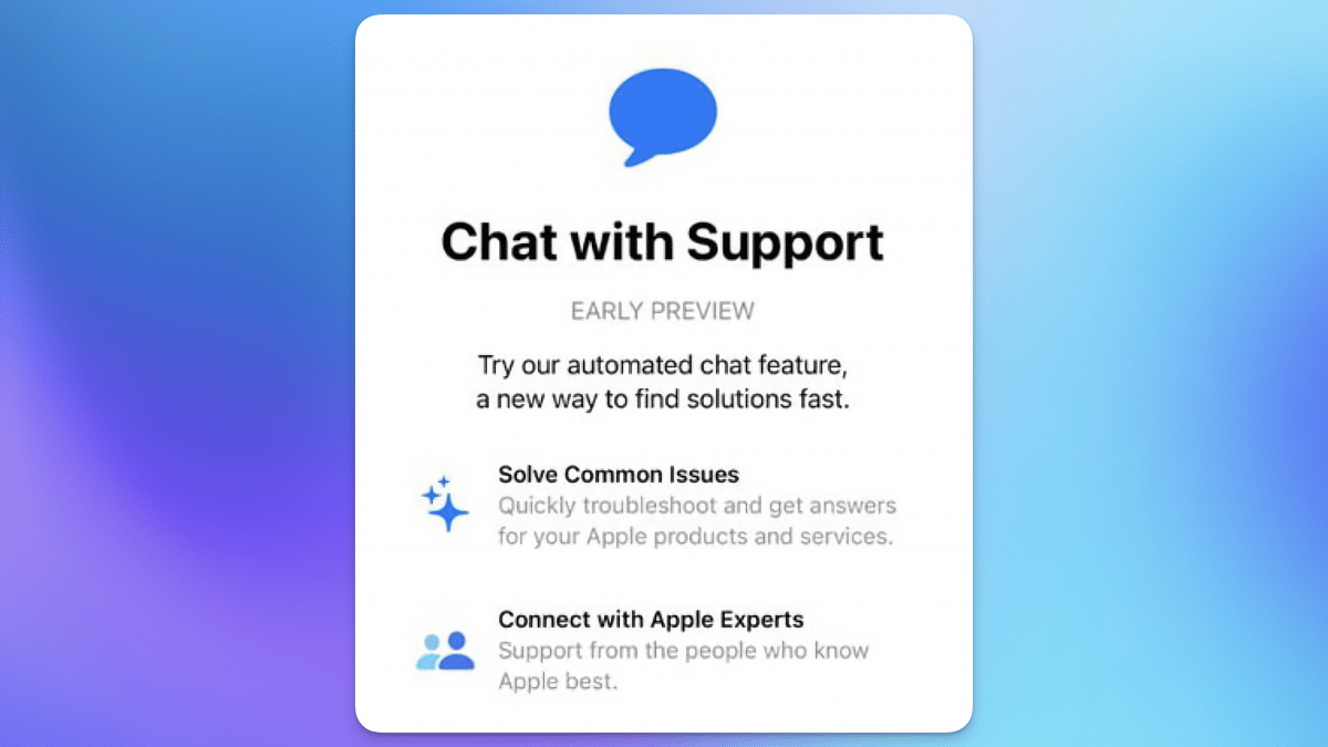 Apple startet Nutzertest mit Chatbot für Supportanfragen