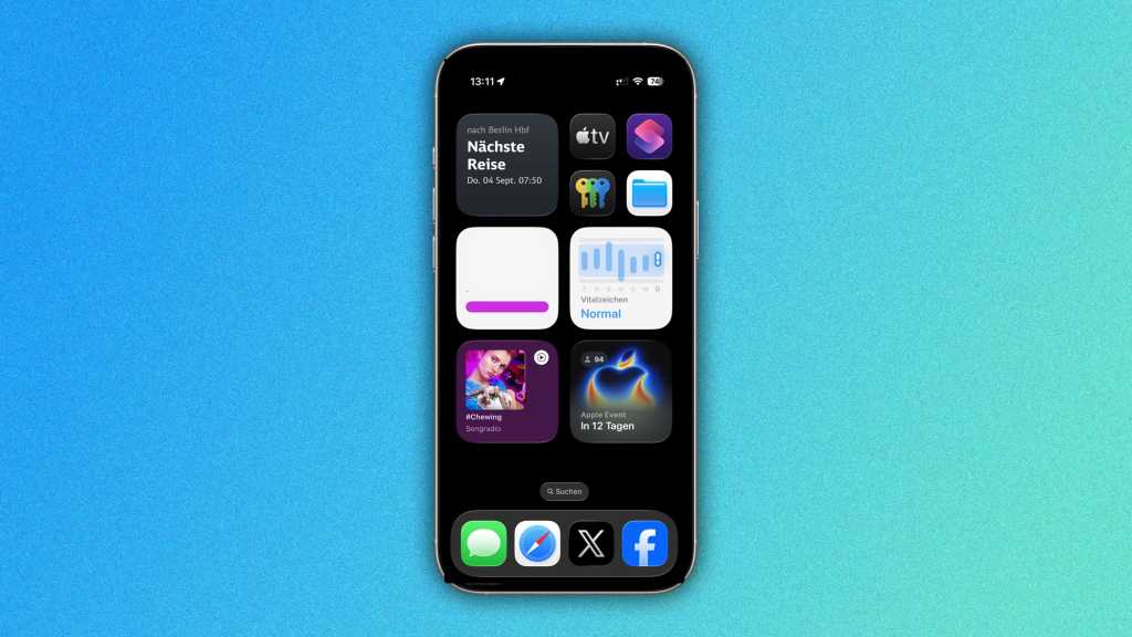 Apples Keynote-Einladung auf dem iPhone-Bildschirm