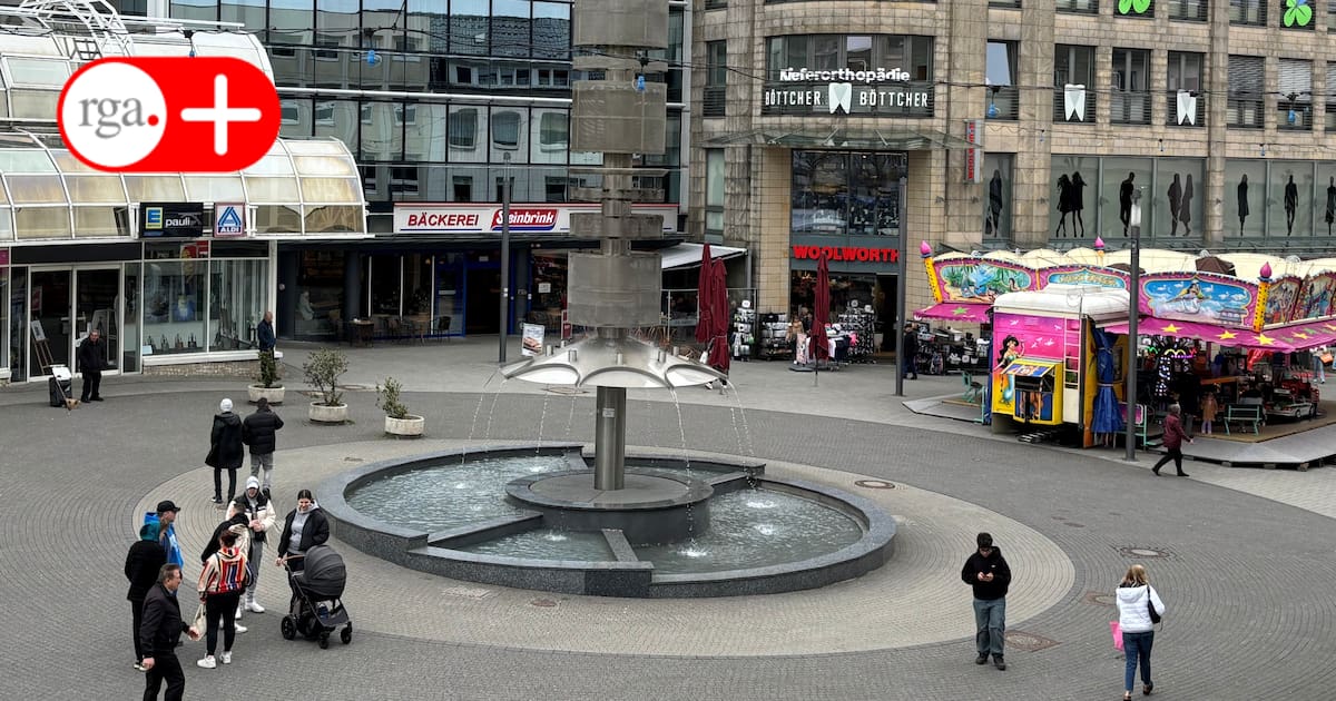 Als der Brunnen vor dem Allee-Center für Drama sorgte