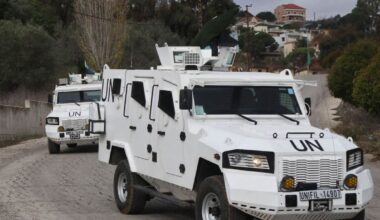 UNIFIL-Fahrzeuge auf Patrouille im Südlibanon nahe der Grenze zu Israel