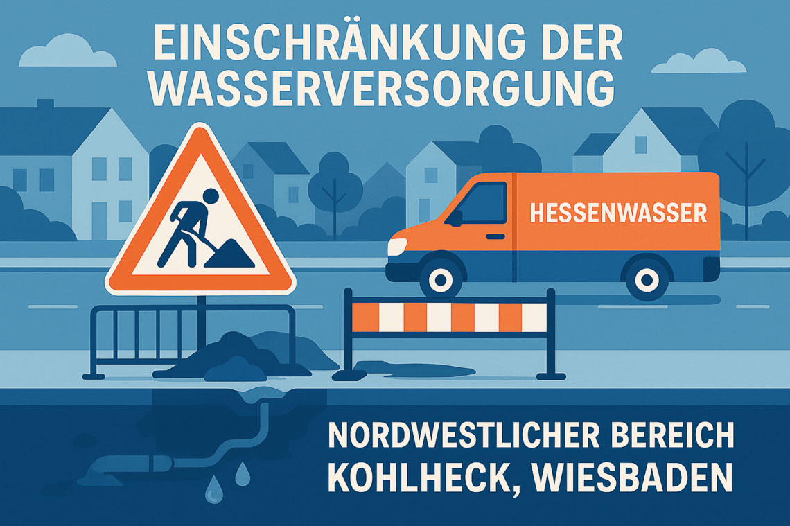 Rohrbruch bremst Wasserversorgung in Kohlheck