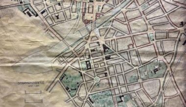 Ein Stadtplan aus dem Jahr 1945 für den Wiederaufbau von Bochum.
