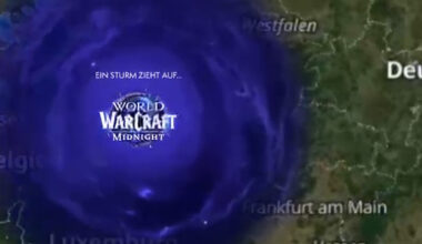 Ausgehend vom Gamescom-Standort Köln tobt der WoW-'Leerensturm' über die Wetterkarte (Abbildung: Blizzard Entertainment / wetter.com)