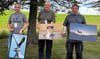 Die Sieger des Wettbewerbs der Naturfotografen: Alex Proft (3. Platz), Wolfgang Lork (1. Platz), Reiko Micheel (2. Platz, v.l.)