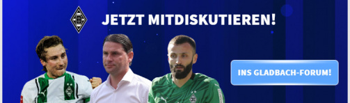 Im Forum über Borussia Mönchengladbach mitreden!