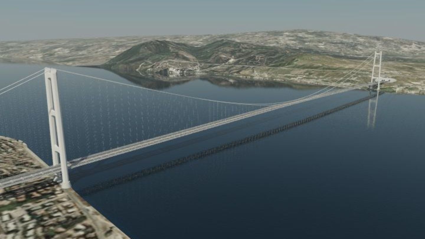 Brücke über die Straße von Messina