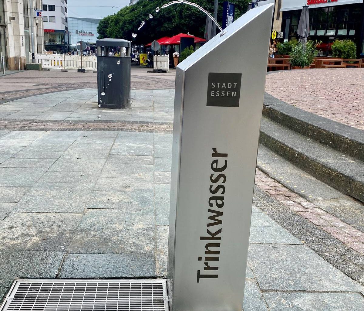 Trinkwasserbrunnen in Essen als Waschmaschine missbraucht