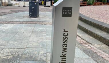 Trinkwasserbrunnen in Essen als Waschmaschine missbraucht