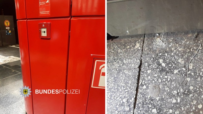 Bundespolizeidirektion München: Missbrauch von Nothilfeeinrichtungen Feuermelder nicht zum Flaschenöffnen da!
