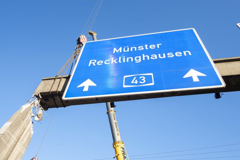 A43: Nächtliche Sperrung der Abfahrt Herne-Eickel