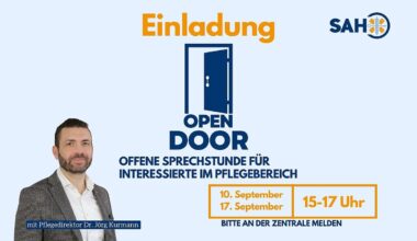Open Door: Offene Bewerbersprechstunde für Pflege-Interessierte