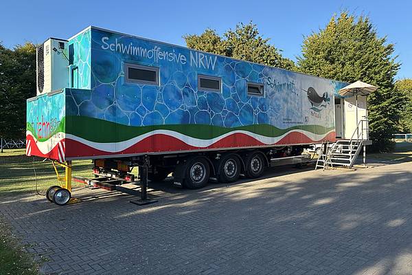 Schwimmcontainer "Narwali" wieder in Drensteinfurt