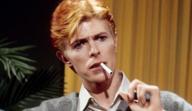 David Bowie 1976 bei einem TV-Interview