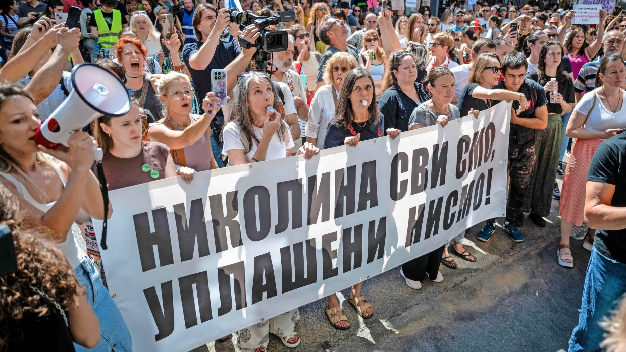 Eine Hoffnung für Europa: Demonstranten in Belgrad, die Mitte August gegen Übergriffe der serbischen Sicherheitskräfte protestiert haben.