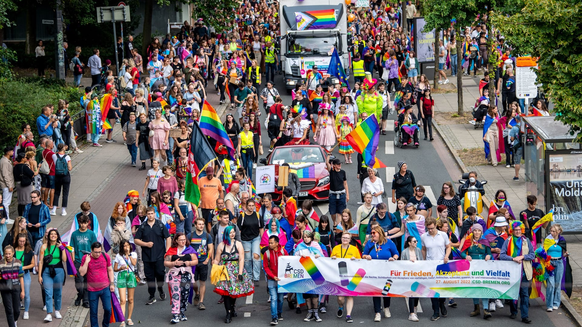 Der Christopher Street Day (CSD) in Bremen im vergangenen Jahr.