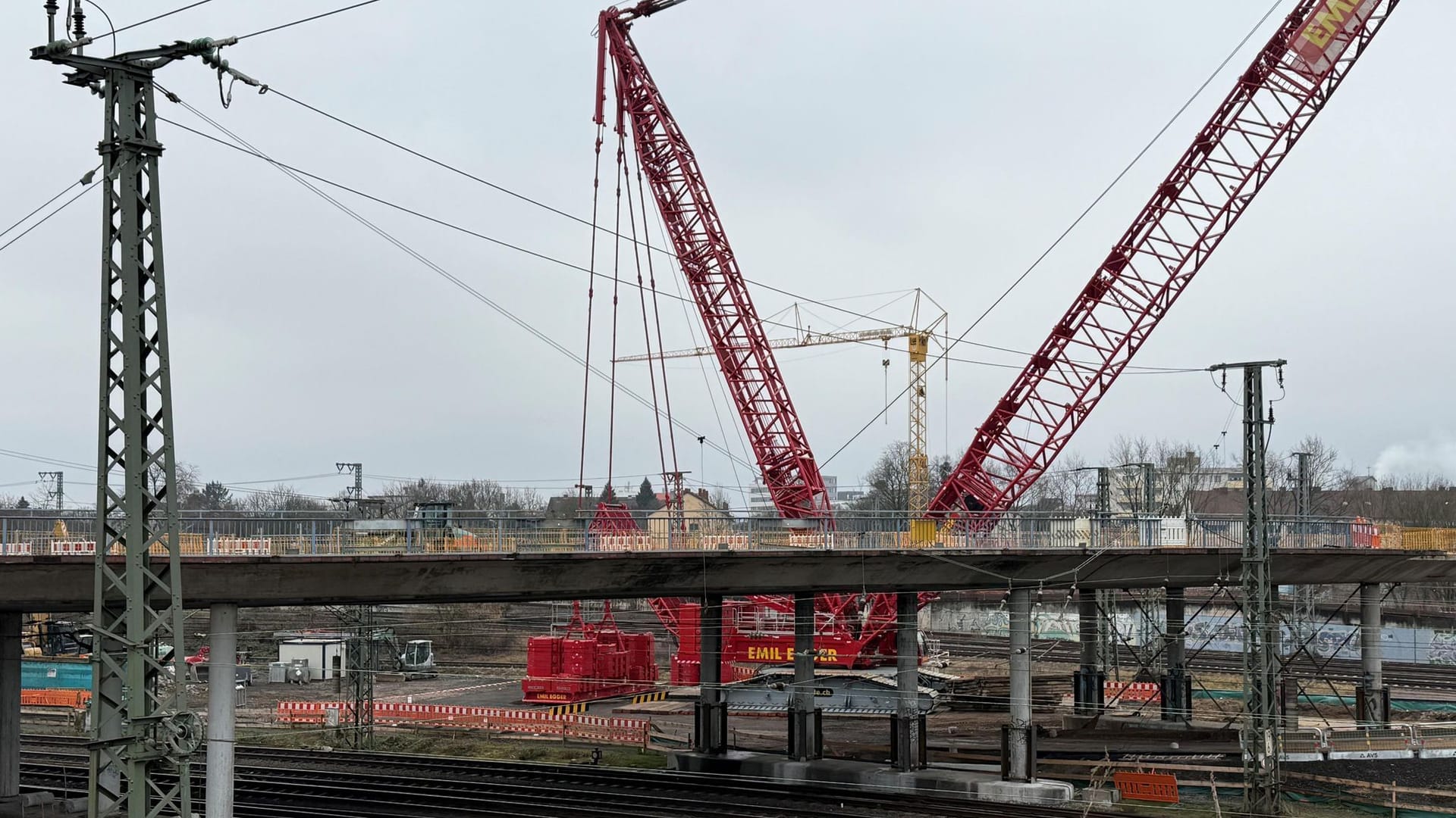 Bauarbeiten am Hanauer Hauptbahnhof
