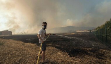Feuer - Großer Vegetationsbrand wütet in Südfrankreich - Panorama